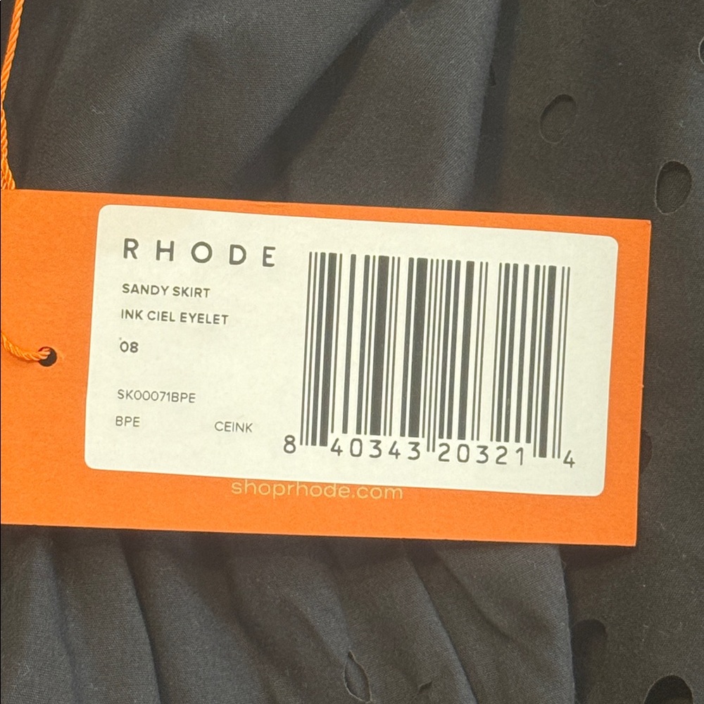 🆕 RHODE Sandy Skirt in Ink Ciel Eyelet NWT - Picture 8 of 8